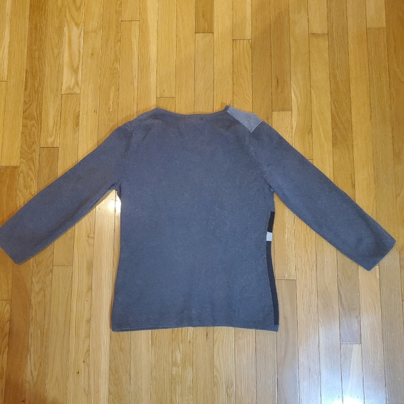 Vintage grey black geometric crewneck sweater cotton Geoffrey Beene - Picture 4 of 4